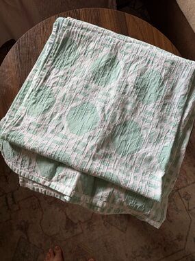 Soft Geometric Cotton Shower Curtain